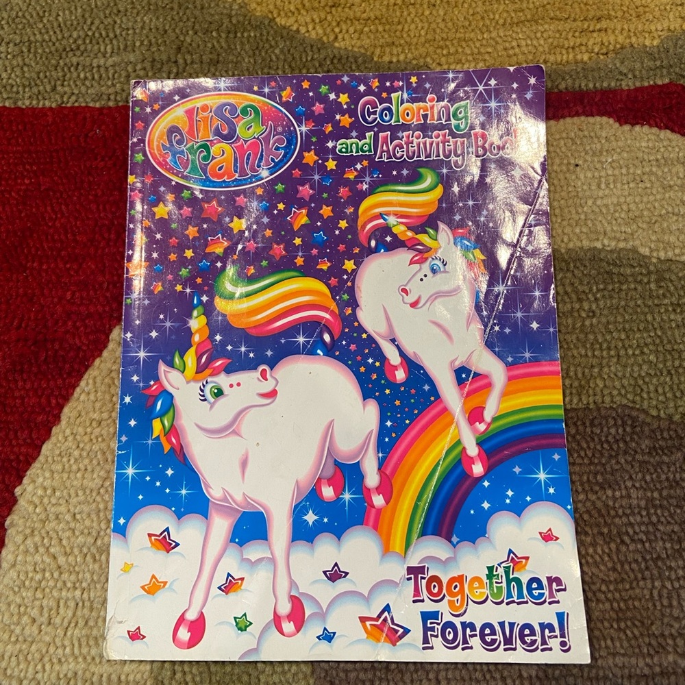 Lisa Frank 90’s y2k Vintage Retro Rainbow Unicorn Coloring and Activity Book